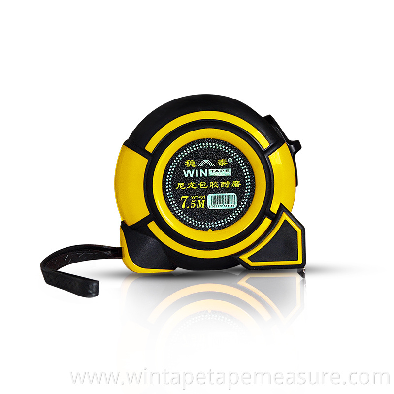 Locking Steel Tape Measure 25 Foot - 7.5 Meters With Belt Clip and Durable Nylon Coated Inches and Metric